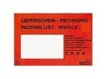 Dokumententasche/Lieferscheintasche SecurePack, C6, mit Aufdruck, Sichtfenster, selbstklebend, wasserfest, PCR & FSC®-Kraftpapier, rot, 250 Stück