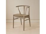 Stuhl HAMMEL FURNITURE "Freja, Massivholz Stuhl mit gepolstertem Sitz – komfortabel & robust", weiß pigmentiert klar lackiert, weiß pigmentiert klar lackiert, beige, B:53cm H:75cm T:54cm, Massivholz, Stühle, Stuhl, Massivholz, gepolsterte Sitzfläche, versch. Farbvarianten