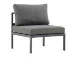 Gardenson , Grau, Schwarz , Metall , 70x65x74 cm , Gartenmöbel, Loungemöbel, Loungesessel
