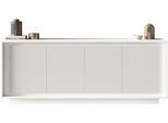 Sideboard HOME AFFAIRE "Sky, B/T 207/50 cm, Kommode/Anrichte/Stauraumschrank, 4 Türen", weiß matt lack, B:207cm H:80cm T:50cm, Holzwerkstoff, Sideboards, Sideboard, Softclosing, Korpus & Front 22 mm stark, Rahmen-Optik