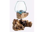 HEINE HOME Kerzenhalter, braun (natur), B/H/T: 24cm x 26cm x 18cm, Kerzenhalter, Kerzenhalter