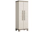 Keter , Taupe, Beige , Kunststoff , 4 Fächer , 65x182x45 cm , TÜV-geprüft, GS-geprüft ,