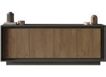 Sideboard HOME AFFAIRE "Sky, B/T 207/50 cm, Kommode/Anrichte/Stauraumschrank, 4 Türen", lava, mercure dekor holzstruktur, B:207cm H:80cm T:50cm, Holzwerkstoff, Sideboards, Sideboard, Softclosing, Korpus & Front 22 mm stark, Rahmen-Optik