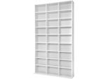 tectake Cd/Dvd, Weiß, Holz, 102x180x23.5 cm, Wohnzimmer, Regale, CD & DVD-Regale