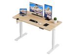 Homavo Schreibtisch, Hellbraun, Metall, Holz Optik, Rechteckig, 60x69x120 cm, Arbeitszimmer, Schreibtische, Bürotische
