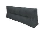 Beautissu Palettenkissen, Grau, Textil, 40x10x120 cm, Outdoor-Kissen, Palettenkissen