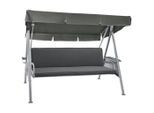 Beautissu Hollywoodschaukelauflage, Graphit, Textil, 50x6x180 cm, Outdoor-Kissen