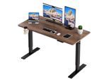 Homavo Schreibtisch, Braun, Metall, Holz Optik, Rechteckig, 60x69x120 cm, Arbeitszimmer, Schreibtische, Bürotische