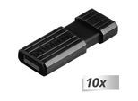 10x1 Verbatim Store n Go 8GB Pinstripe USB 2.0 black 49062
