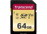 Transcend SDXC 500S 64GB Class 10 UHS-I U3 V30