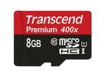 Transcend microSDHC 8GB Class 10 UHS-I 400x + SD Adapter