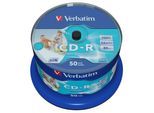1x50 Verbatim CD-R 80 / 700MB 52x Speed wide printable generic