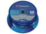 1x25 Verbatim BD-R Blu-Ray 25GB 6x Speed Datalife No-ID Cakebox
