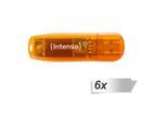 6x1 Intenso Rainbow Line 64GB USB Stick 2.0