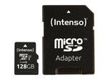 Intenso microSDXC Cards 128GB C10 UHS-I Premium mit Adapter