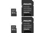 Philips MicroSDXC 2-Pack 64GB Class 10 UHS-I U1 incl. Adapter