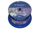 1x50 Verbatim DVD+R 4,7GB 16x Speed, wide printable NON-ID