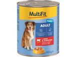 MultiFit Nassfutter Hund, Adult Ragout Rind und Karotten 12x800 g