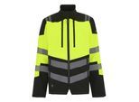 Regatta Professional Heren Hi-Vis 3 Layer Soft Shell Jas (ZWART/GEEL)