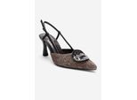Levia Geweven Pump met Puntige Neus en Slingback