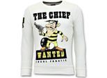 Local Fanatic Rhinestones sweater the chief wanted trui
