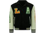 Enos Geborduurde vintage varsity jacket oversized 851