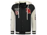 Enos Baseball jas met capuchon oversized bomberjack