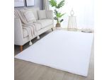 Muratap Pouffy fluffy hoogpolig vloerkleed uni kleur - woonkamer tapijt