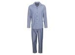 JBS Heren pyjama set lang gestreept met knoopsluiting licht