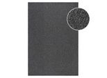 Muratap Lora plus laagpolig effen vloerkleed geweven design antraciet- 200x290 cm