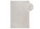 Muratap Lora plus laagpolig effen vloerkleed geweven design beige creme- 140x200 cm