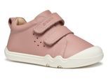Sneaker GEOX "B STEPPIEUP GIRL", Mädchen, Gr. 24, rosa, Nappaleder, Schuhe Sneaker, Sneaker, Klettschuh, Babyschuh mit modischer Perforierung