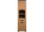 Hochschrank WELLTIME "Ambres", braun (artisan eiche melamin), B:53cm H:196cm T:35cm, Schränke, Hochschrank, Hochschrank mit Soft-Close Funktion - (B/T/H) 53/35/196 cm