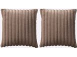 Kissenhülle HEINE HOME, beige (braun), B:40cm L:40cm, Polyester, 100% Polyester, Kissenbezüge, Kissenhülle
