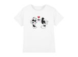 Disney Kinderen/Kinderen Mickey & Minnie Mouse Kiss Sketch Valentijnsdag T-Shirt (Wit)