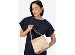 Wittchen Dames Geweven Crossbody Tas met Kettingen, Beige