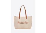 Wittchen Dames shoppertas met eco-leren elementen, beige en bruin