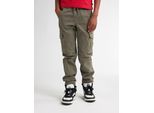 Petrol Industries - Jongens Tapered Cargo Broek Snake - Groen