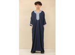 Kinderjongens blauwe Marokkaanse Thobe Jubba Robe Eid Djellaba Gandoura