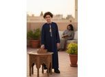 Kinderen jongens Marine Ramadan Marokkaanse Thobe Robe Kaftan Eid Jubba LFS-K-TT-003