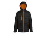 Regatta Thermisch gewatteerd jack voor heren (Zwart/Oranje Pop)