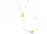Orphelia 'Minion' Kinderset van 925 Sterling Zilver: Ketting-Hanger + Armband - Zilver SET-7135
