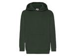 Fruit of the Loom Kinderen/Kinderen Classic Hooded Sweatshirt (Fles groen)