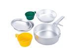 Mountain Warehouse 2-persoons pannenset (Zilver/Geel/Groen)