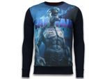Local Fanatic The sailor man digital rhinestone sweater