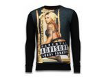 Local Fanatic Parental advisory digital rhinestone sweater