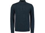 No Excess Pullover half zip 2 coloured melang navy