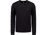 No Excess Pullover crewneck 2 coloured melang black