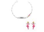 Orphelia 'Oviva' Kinder 925 Sterling Zilveren Set: Armband + Oorbellen - Zilver SET-7137