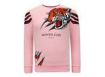 Montfleuri Sweater met print tiger head